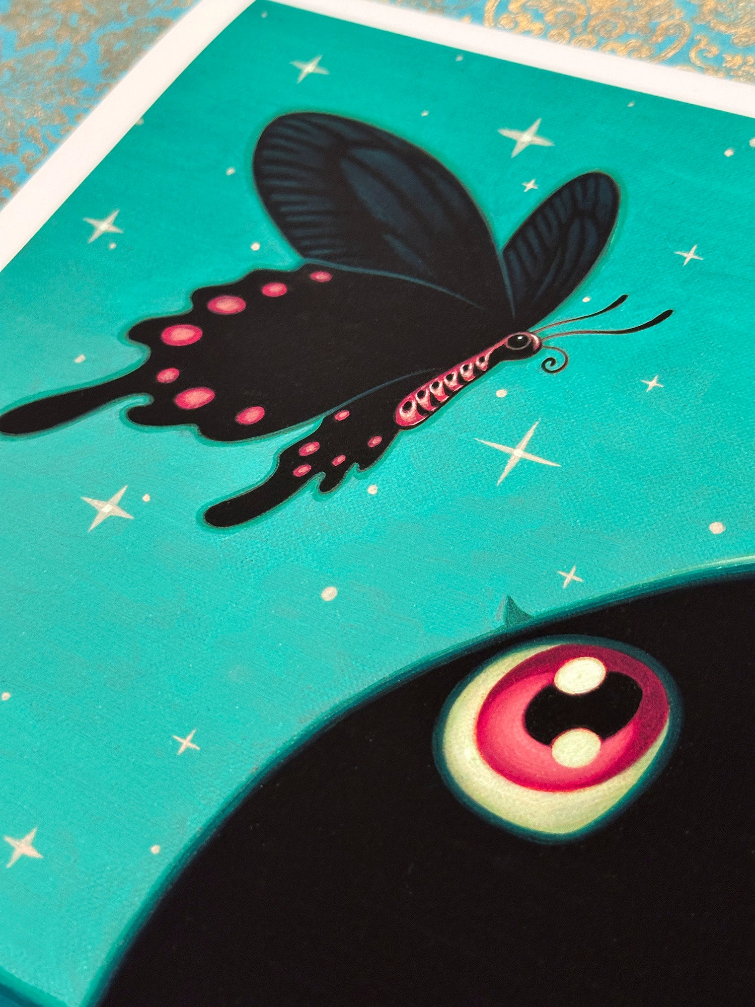 Detail of the Butterfly from Tara McPherson's The Umibozu Wish. 