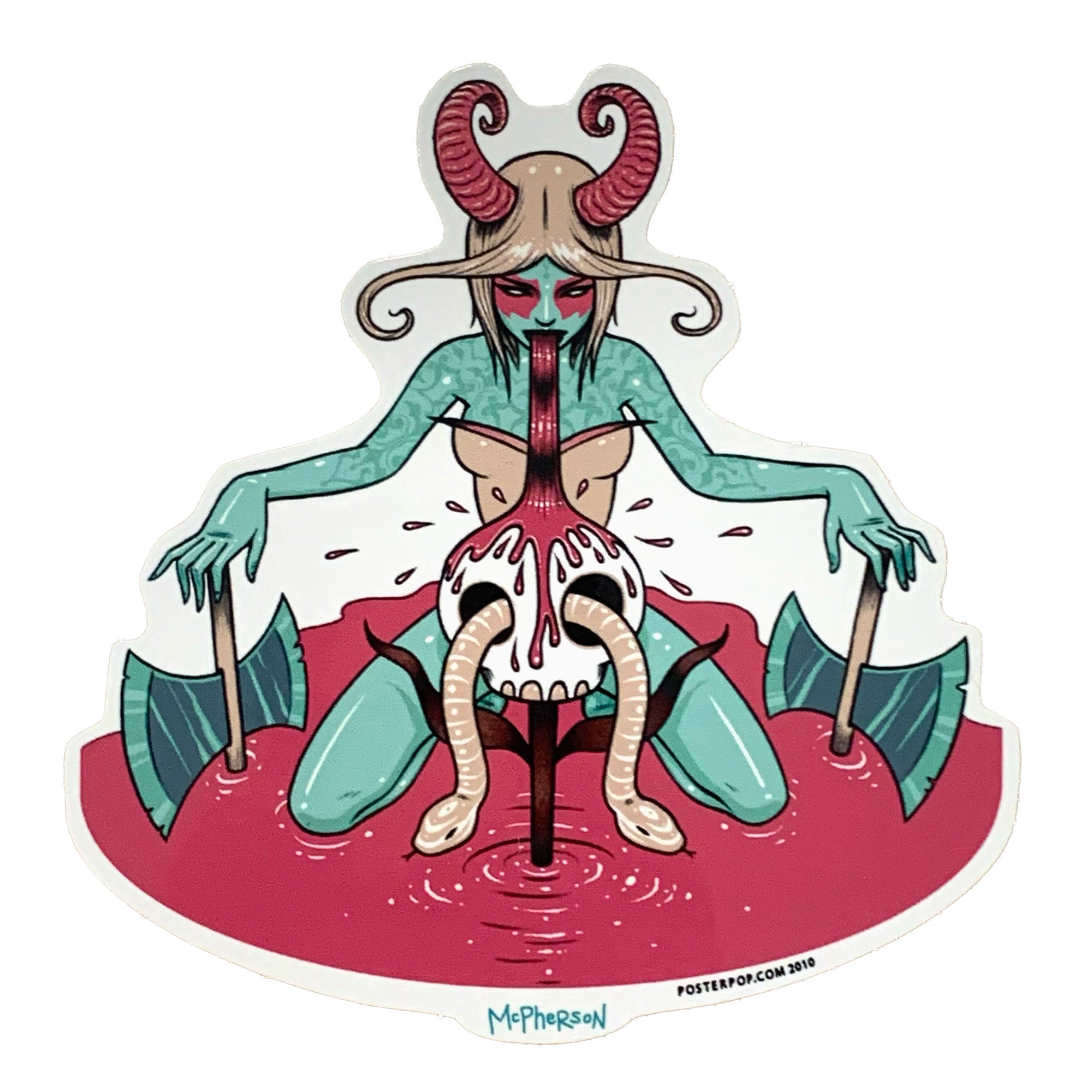 Pink Puke Sticker