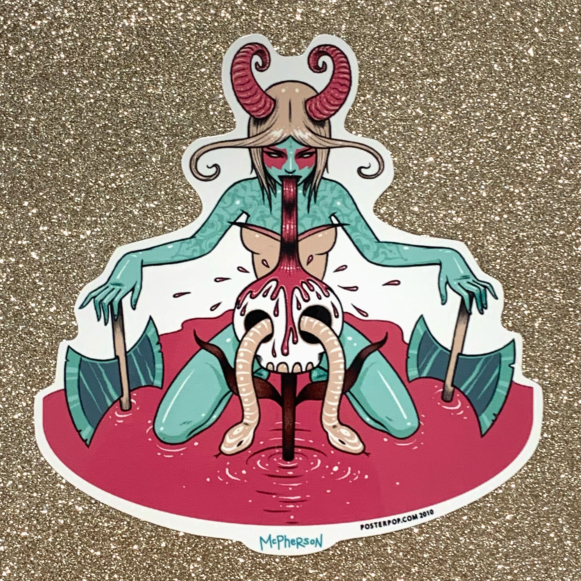 Pink Puke Sticker