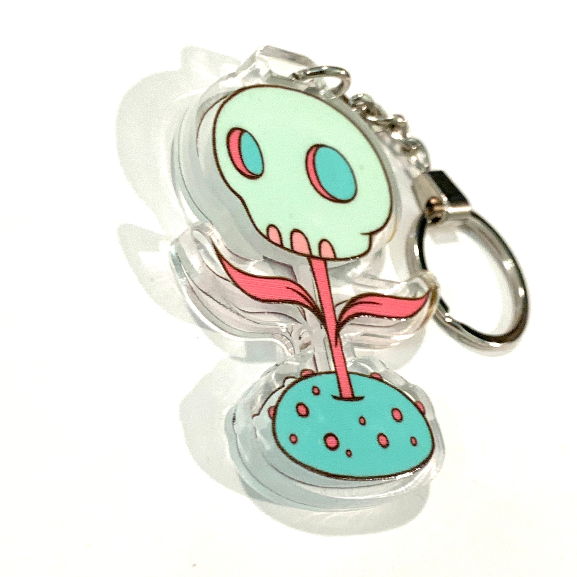 Skullflower Keychain - The Cotton Candy Machine
