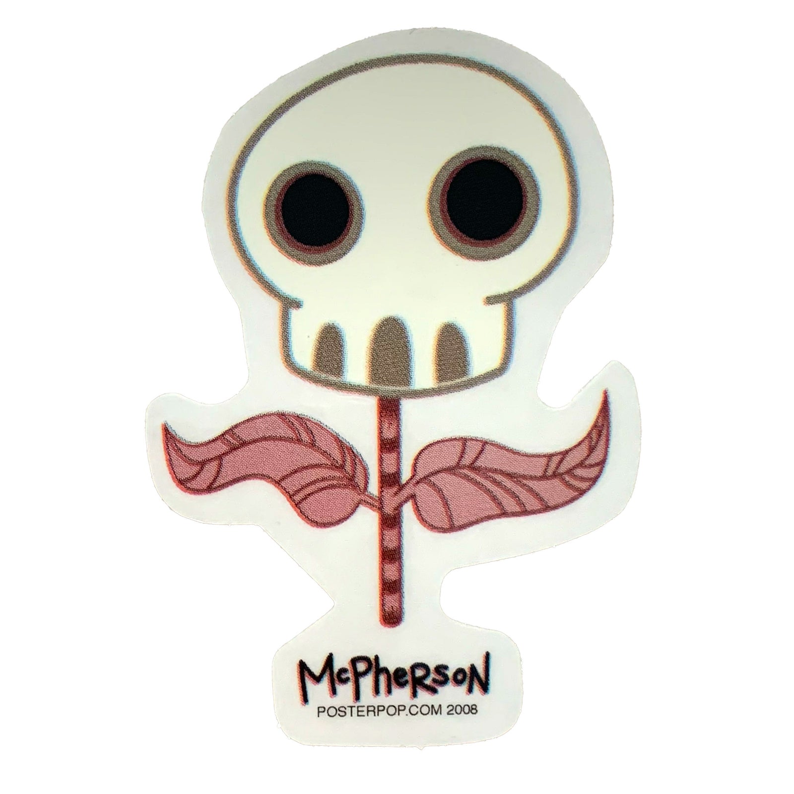Skullflower Pink Mini Sticker