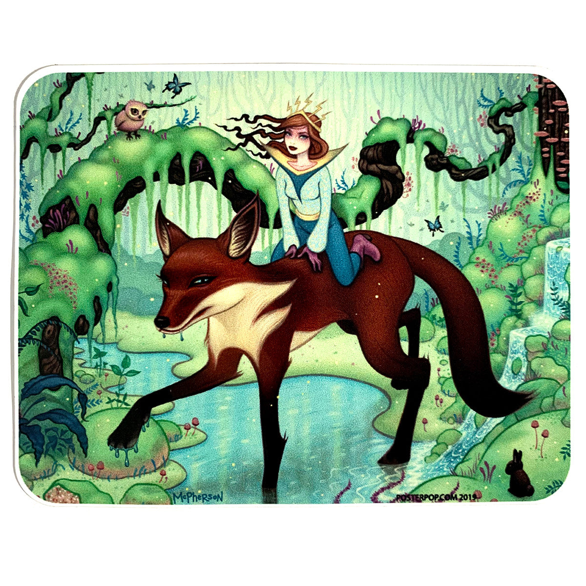 El respiro de Fox Pegatina