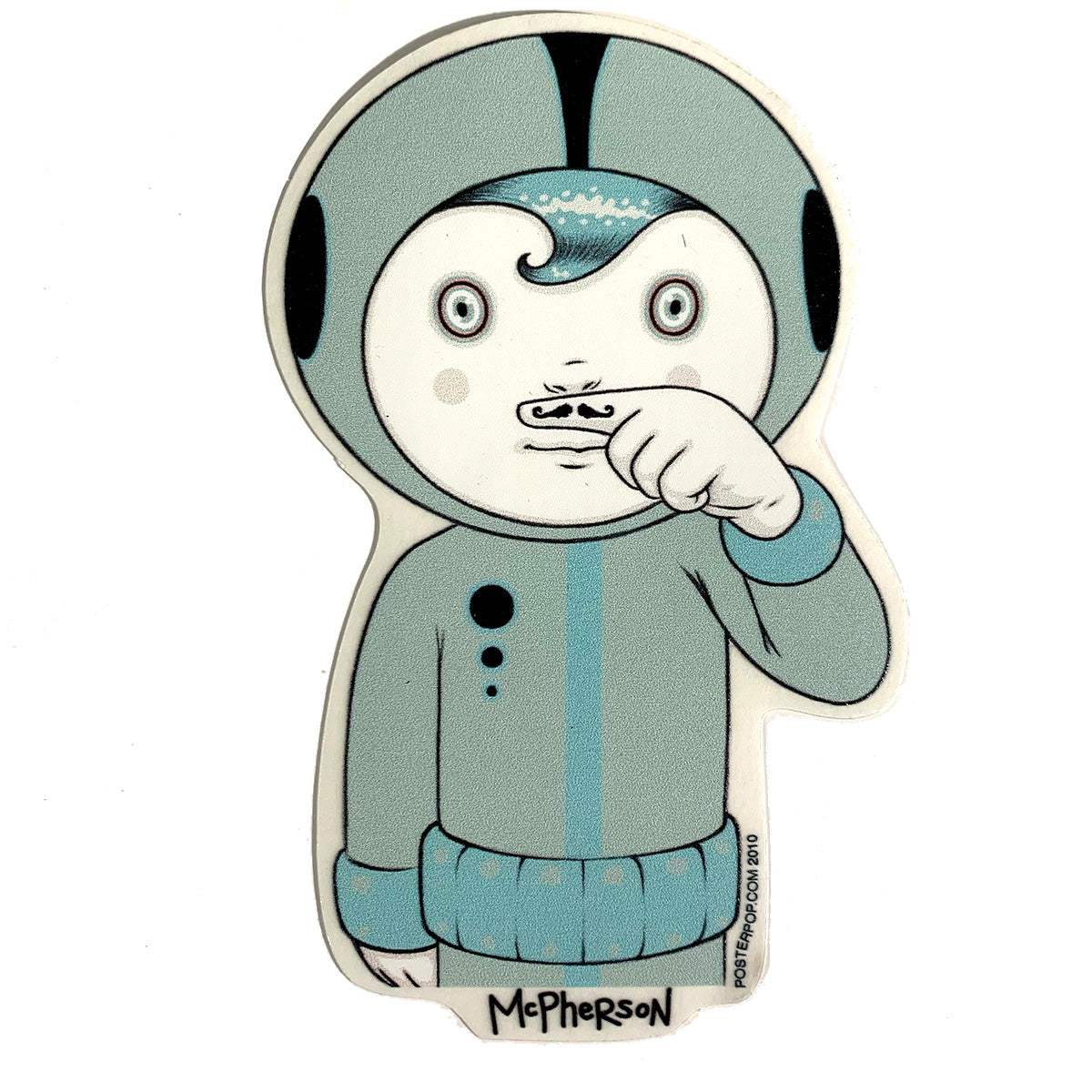 Lucius and His First Mustache Finger Sticker