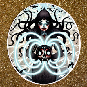 Magnetic Witch Sticker