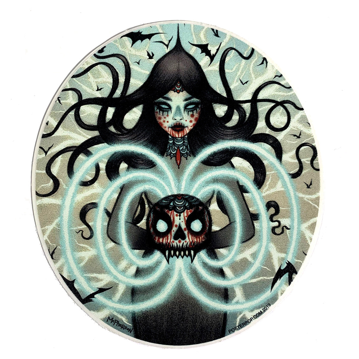 Magnetic Witch Sticker